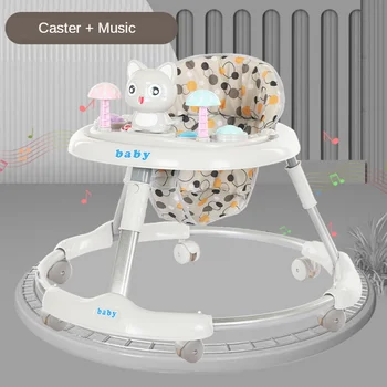 

Hot Children's Walker 6-18 Months Baby Walker Baby Multi-function Anti-rollover Walker with Music