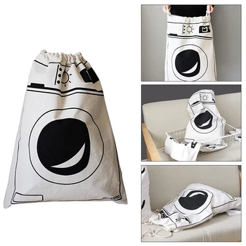 

Cloth Laundry Drawstring Storage Bag With Garters Tape Storage Travel Bags Large Capacity Home