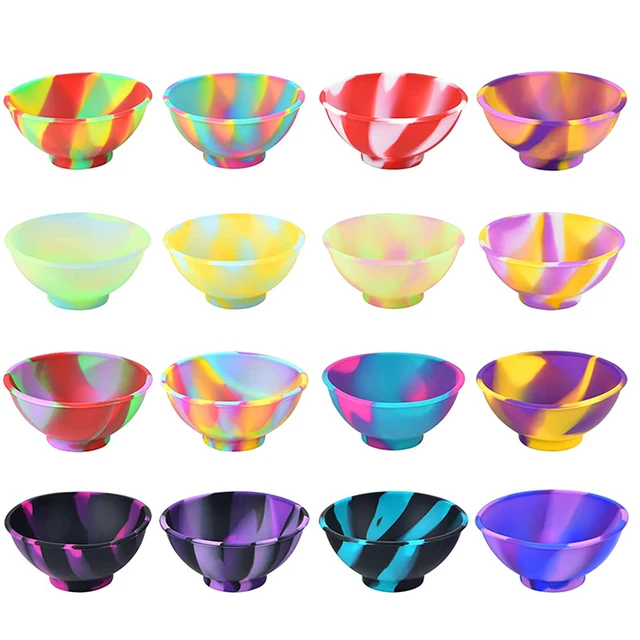 16pcs Set Silicone Bowls Multicolored Reusable Container Dish Snack Spice Bowl for Sauce Nuts Candy Fruits Appetizer Kitchen 5