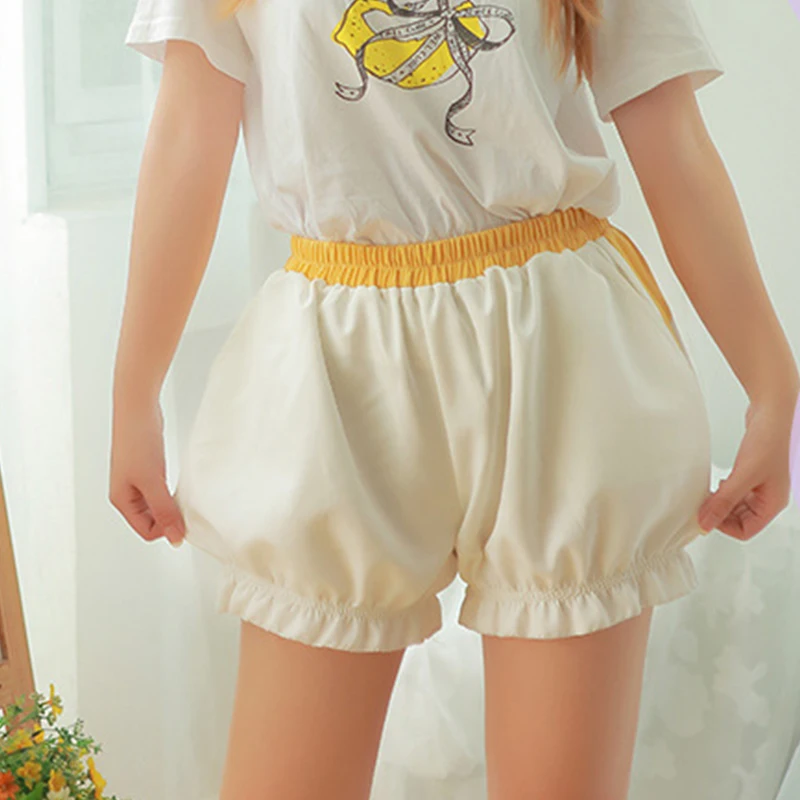 Kawaii аниме корги хвост шорты для женщин Косплей Желтый шорты для девочек Новинка Весна Лето Свободные Повседневная Женская одежда с карманом короткие милые