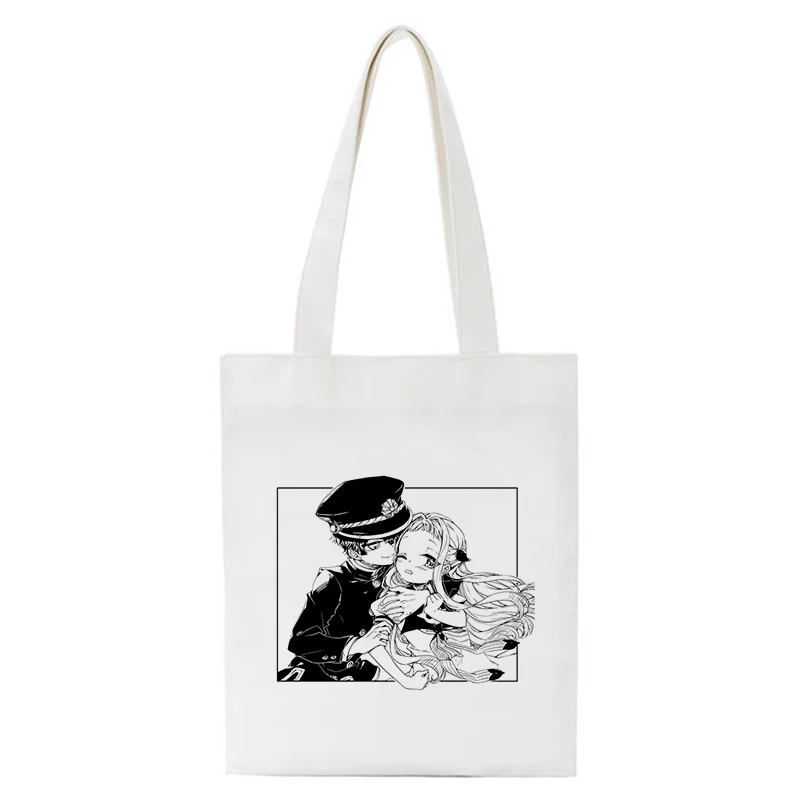 Japanese Anime Toilet Bound Hanako Kun Print Shopper Bags Shopping Bag Tote Bag Shoulder Bag Canvas Bags Large Capacity College 