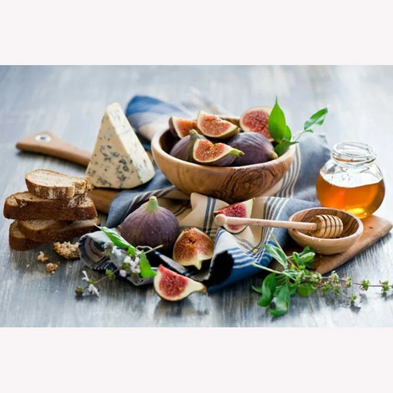 

5D DIY Diamond Painting Food And fruit Cross Stitch Full Round/Square Diamond Embroidery Diamond Mosaic Kitchen Decor Gift