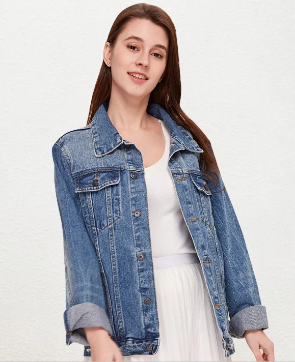 SD181Q Denim женская верхняя одежда свободная 2019 новинка корейский стиль короткий