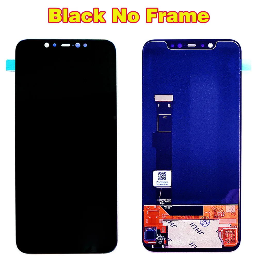 Black Without Frame Fansu AMOLED ЖК-дисплей 6,21 дюйма для Xiaomi mi 8 сенсорный экран дигитайзер сборка для mi 8 Замена 1080*2248 Бесплатные инструменты - Цвет: Black Without Frame
