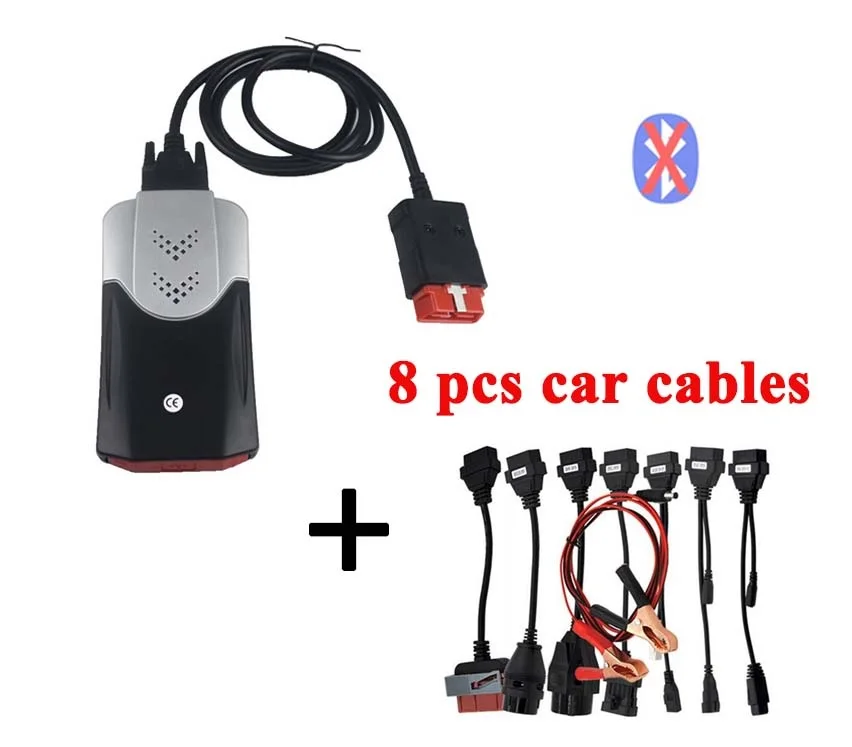 vci с bluetooth USB vd ds150e cdp pro. r0 с ключом для delphis obd obd2 автомобилей и грузовиков диагностический инструмент - Цвет: new box no BT cable