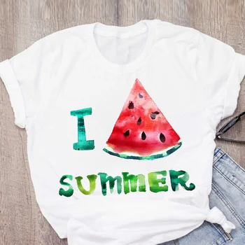 

Women Graphic Watermelon Pineapple Printed Fruit Short Sleeve Summer Lady Tops T-Shirt Shirt Womens Clothing Tee Female T Shirt