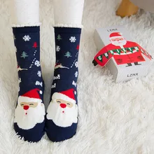 1 пара, женские носки, повседневные зимние рождественские носки, носки с оленем Давида, хлопковые носки с героями мультфильмов, сохраняющие тепло, женские носки, подарок на Рождество# LL