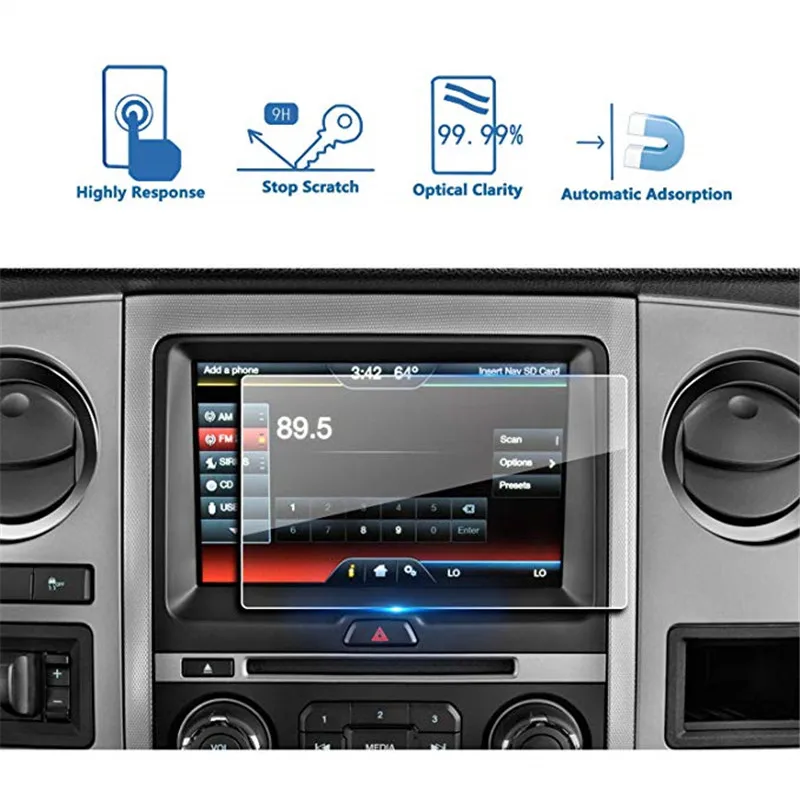 

For Ford Escape Expedition Flex Fusion Focus 8 Inch Car Navigation Screen Protector Tempered Glass Touch Screen Protector