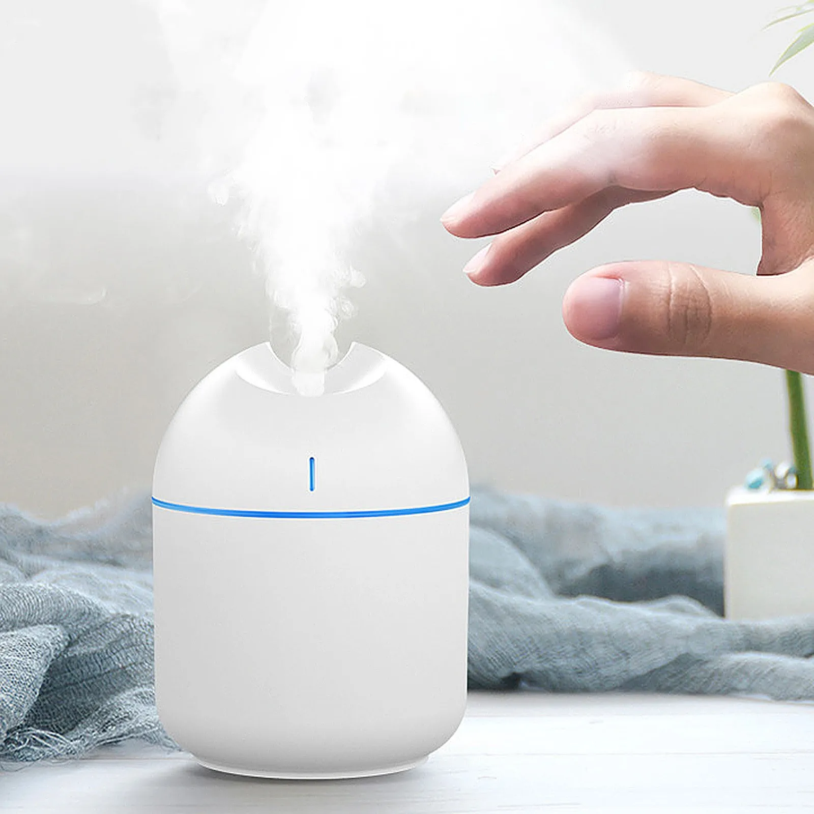 Portable Air Humidifier 220ML Mini Ultrasonic Car Home Purifier Aroma Anion Mist Maker LED Lamp USB Essential Oil Diffuser