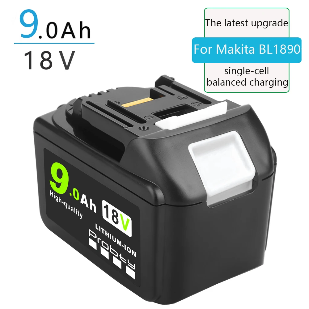 BL1890 18V 9000mAh Li-ion Battery for Makita BL1830 BL1840 BL1850 BL1860 9.0Ah 
