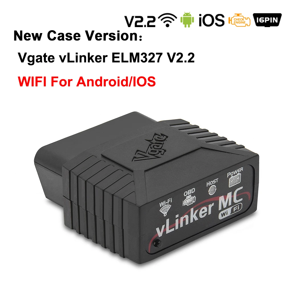 Vgate vLinker MC+ ELM327 for BimmerCode FORScan OBD 2 OBD2 Scanner WIFI Bluetooth-Compatible for IOS PK OBDLINK ELM 327 V 1 5 high quality auto inspection equipment Code Readers & Scanning Tools