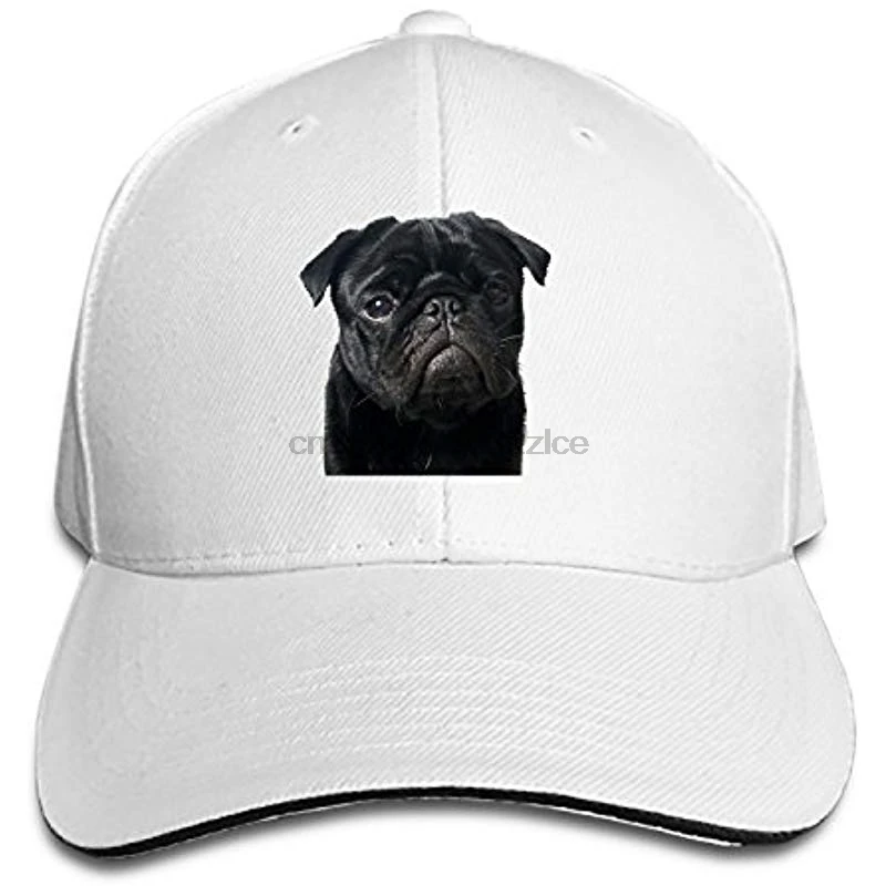 Черный мопс Регулируемая Сэндвич бейсболка хлопок бейсболка с козырьком шляпа