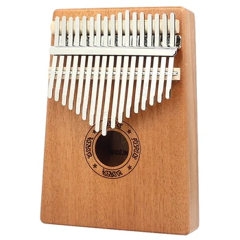 

Kalimba Thumb Piano 17 Keys Mahogany Wooden Finger Percussion for Music Lover Beginners Children