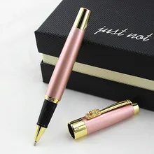 Высококачественная Золотая клипса с драконом металлический круглый РОЛИК ручка роскошная ручка для бизнес письма подарки для школы и офиса принадлежности шариковая ручка