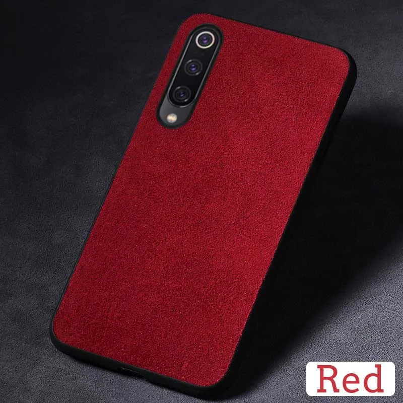 Чехол для телефона для Xiaomi mi 9 SE 9T 8 A1 A2 A3 Lite mi x 2S 3 S Max 3 замшевые мягкий полиуретановый край обложки для Red mi Примечание 7 5 6 iPad Pro 6A 7A - Цвет: Красный