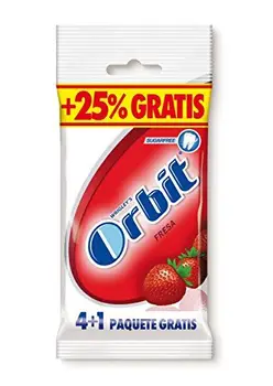 

Orbit - Chicle sin azúcar con sabor a fresa - 4 paquetes x 10 grageas - [Pack de 3]
