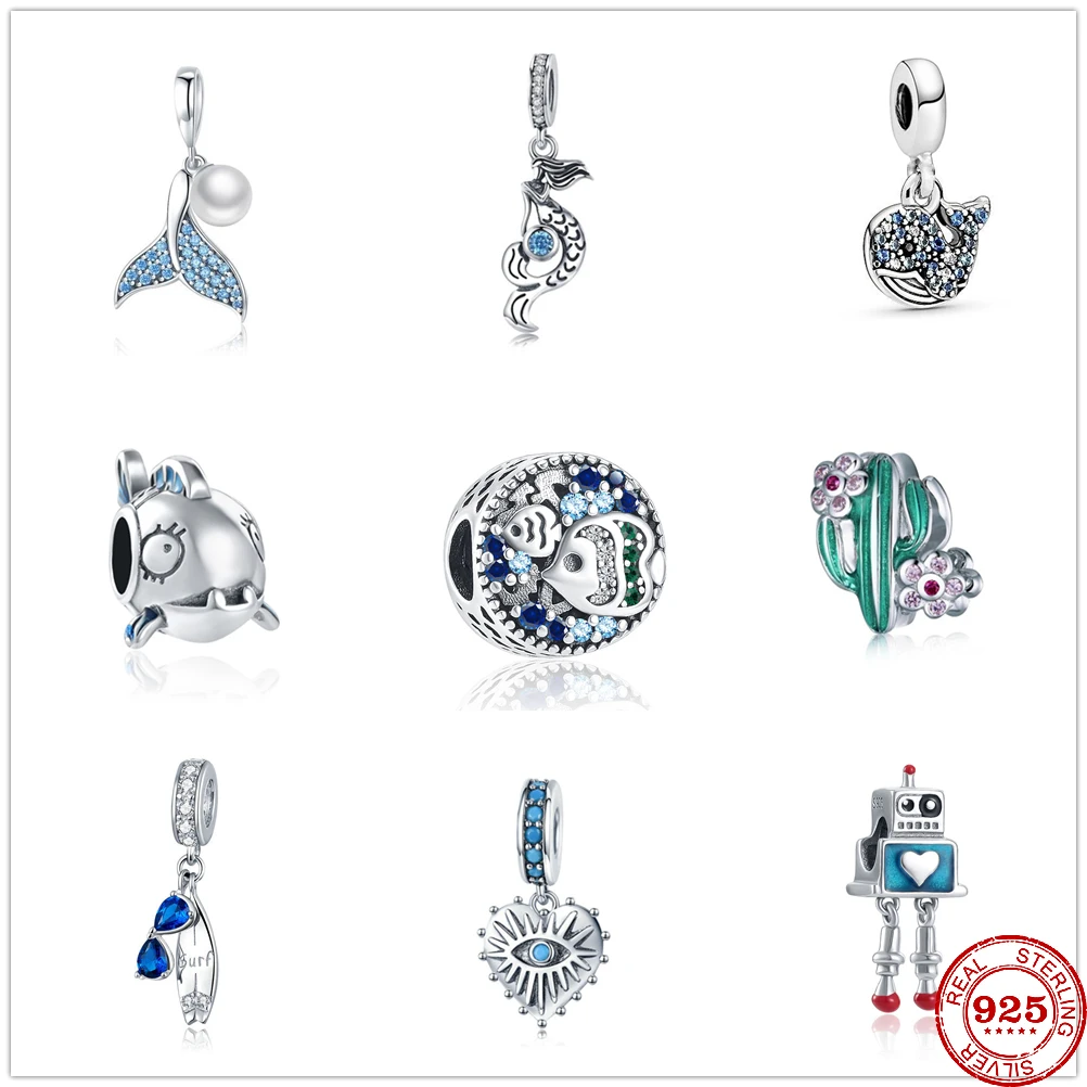 Бусина-Шарм для браслета русалка из серебра 925 пробы | Украшения и аксессуары