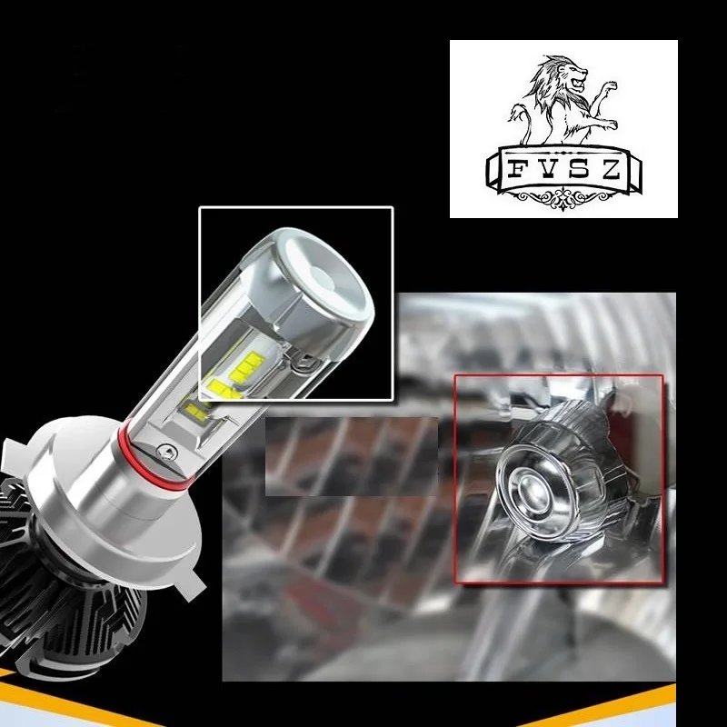 2 шт. H4 X3 светодиодный фонарь для фар H1 h3 H7 H8 9005 H11 9006 ультра яркий противотуманный фонарь hea dlamps переоборудование дальних фар 6000K Автомобильная Лампа