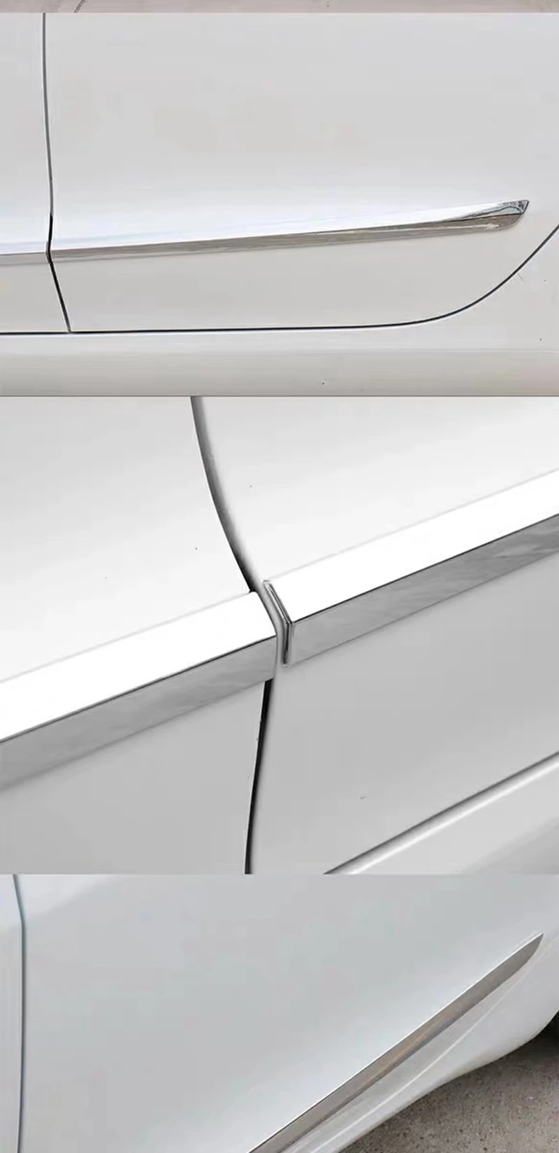 АБС-пластик хром для Tesla модель 3 Chrome Боковая дверь литья тела полосы стример защита литья под крышкой крышка комплект отделкой