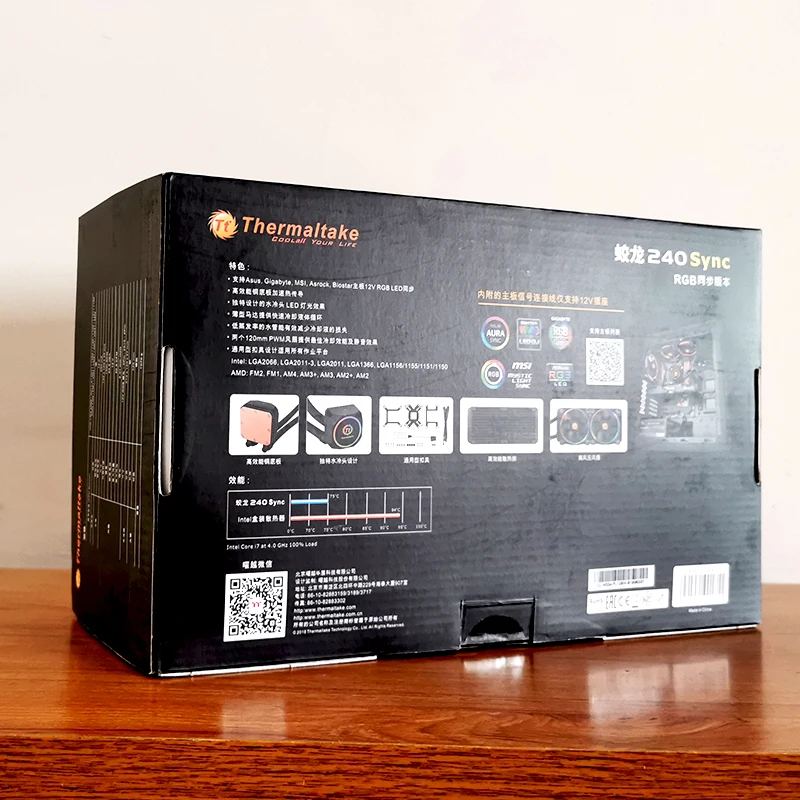  Thermaltake Drachen Sync RGB 240 Wasser Kühlung Kühler (Motherboard Synchronisation/Kupfer Wasser K