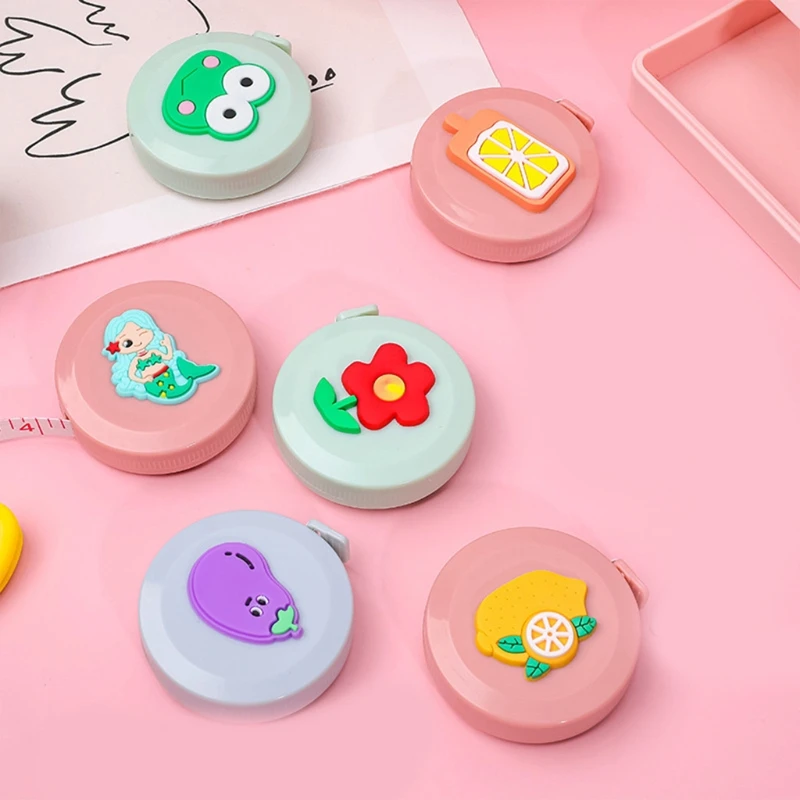 Cartoon 150cm/60" Tape Measures Portable Retractable Ruler Children Height Ruler Centimeter Inch Roll Sewing Tailor Tape Measure tape measure measuring tape measuring ruler