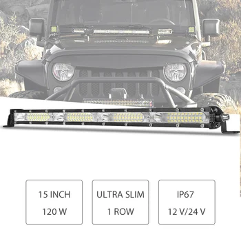 

DERI 13inch 120W Ultra Slim LED light bar flood beam Dual Row Car light Super Slim LED work lights barra led off road work lamp