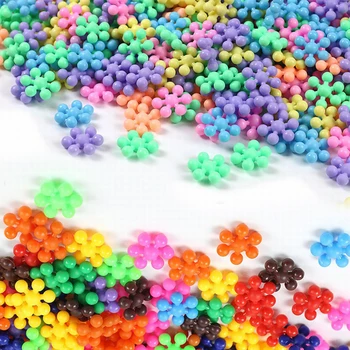 

185Pcs/lot Baby 3D Plastic Snowflake Puzzle Jigsaw DIY Snowflake Building Blocks Interlocking Educational Spelling Blocks Toy