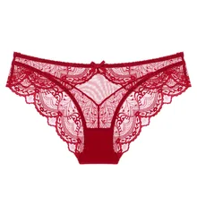 Europeu e americano sexy quente e transparente rendas roupa interior ver através das senhoras respirável baixa cintura briefs preto uma peça