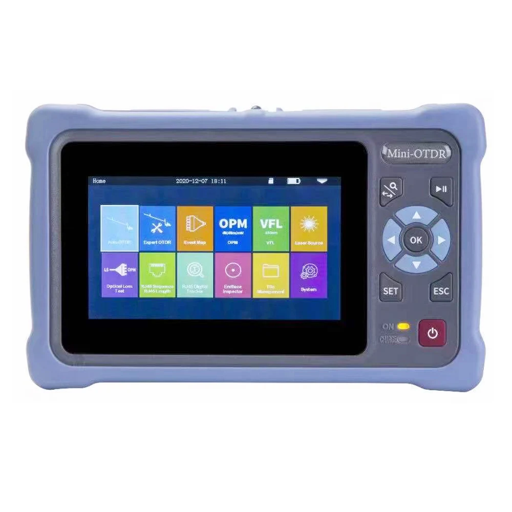 광섬유 네트워크 테스트용 12 인 1 미니 OTDR, 무티 기능 VFL OPM OLS RJ45 케이블 테스터가 있는 광학 반사계