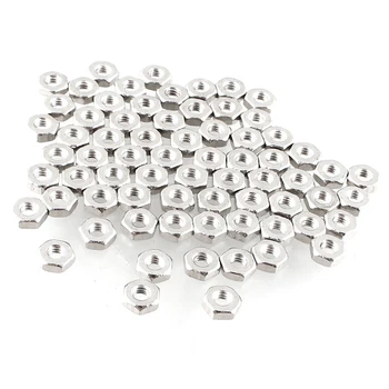 

New 70 Pcs Silver Tone Metal M2.5 Hex Screw Nut Fastener Tool