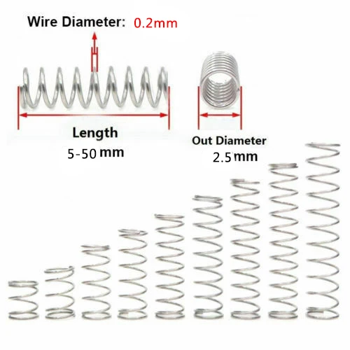 304 Stainless Steel Compression Spring Maximum Compression Spring 0.2mm Wire Dia. Aliexpress