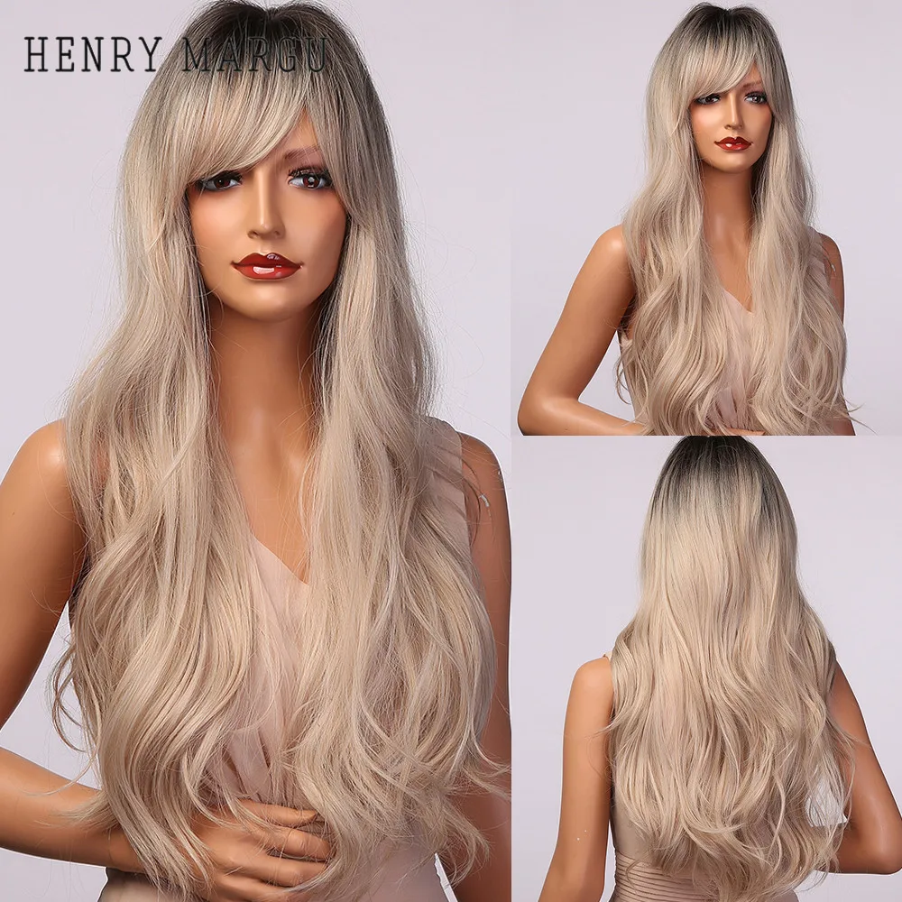 Special Offers Synthetic Wigs Bangs Blonde High-Temperature-Hair White Black Cosplay Women Afro Margu-Long 6n95BOJ0XAO