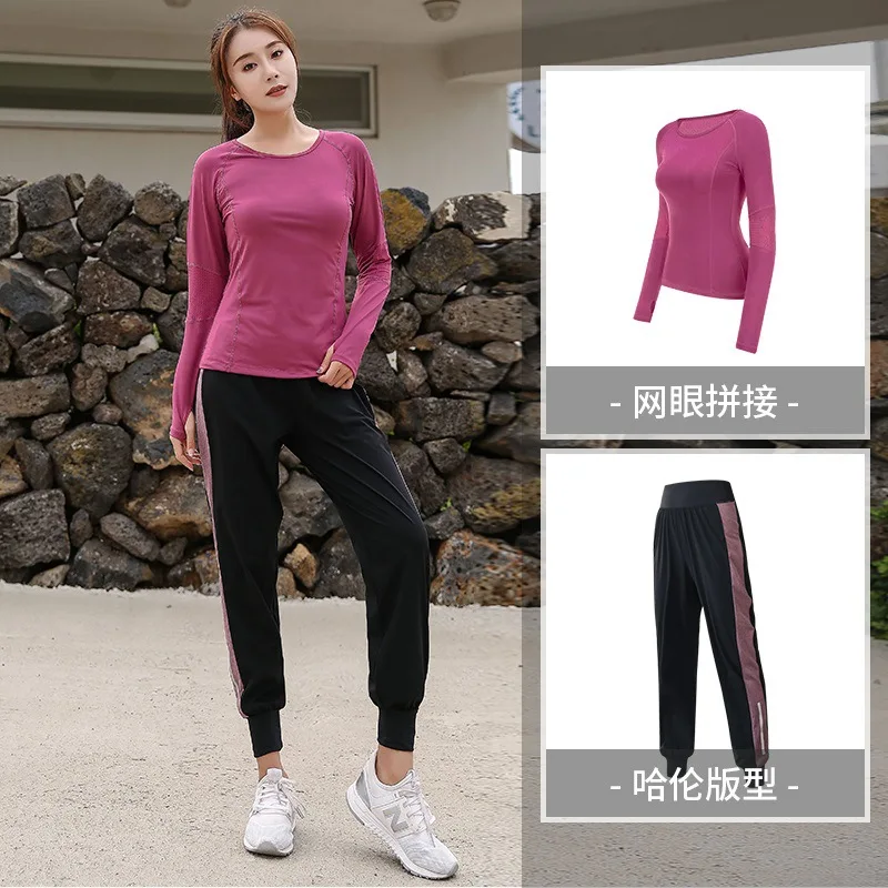 

4XL Spring Women Sport Suit Quickly Dry Loose Sweatshirt+sweatpant Jogger Running Workout Casual Exercise Gym Set Sportswear