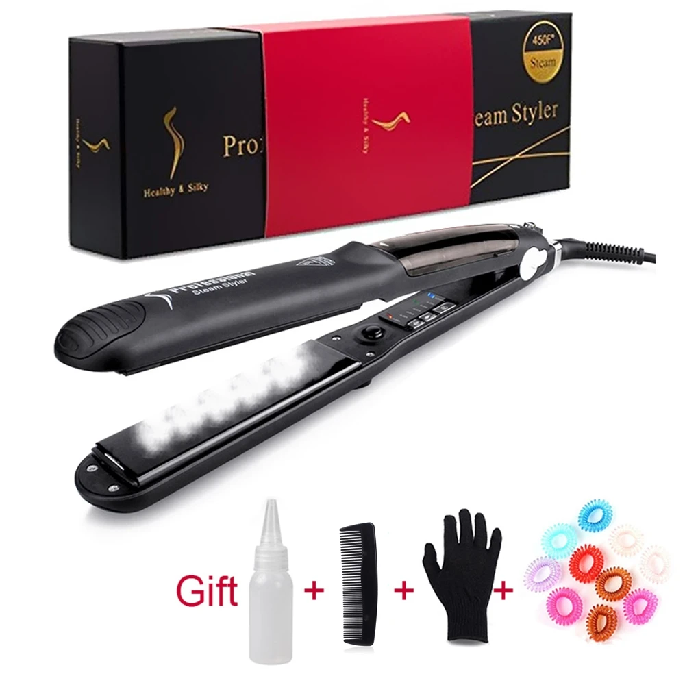 professional hair salon steam straightener
