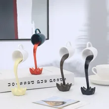 

Suspended Coffee Cup Standing Mug Resin 3D Three-dimensional Coffee Cup Desktop Decoration Coffee Shop Crafts Home Decoration