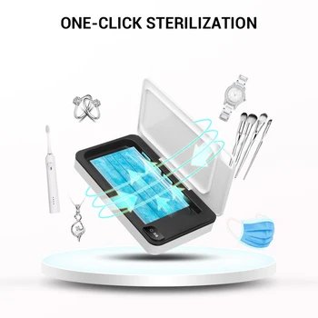 

Cell Phone Sterilization Box UV Light Sterilizer Disinfection Box Wireless Charger for Phone Daily Supplies