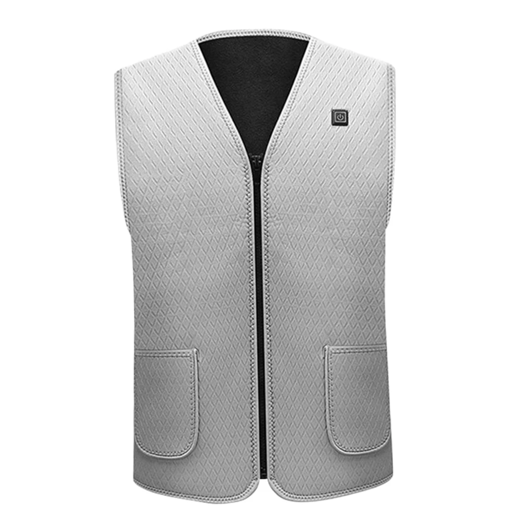 Men Lightweight Electric Heated Vest Winter Warm For Hiking Skiing Fishing