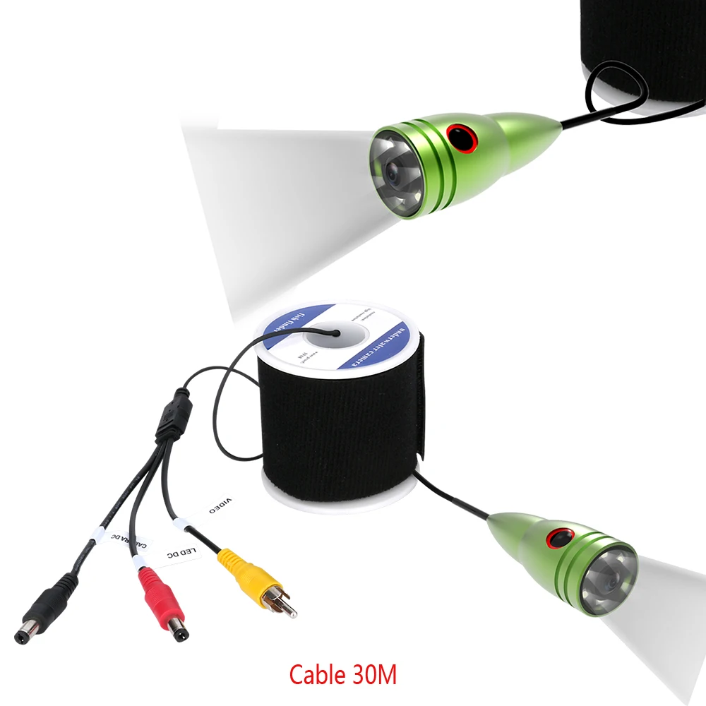 GAMWATER 1000tvl Underwater Fishing Cable+ Camera with 6PCS 1W LED white Lamp Lights | Спорт и развлечения