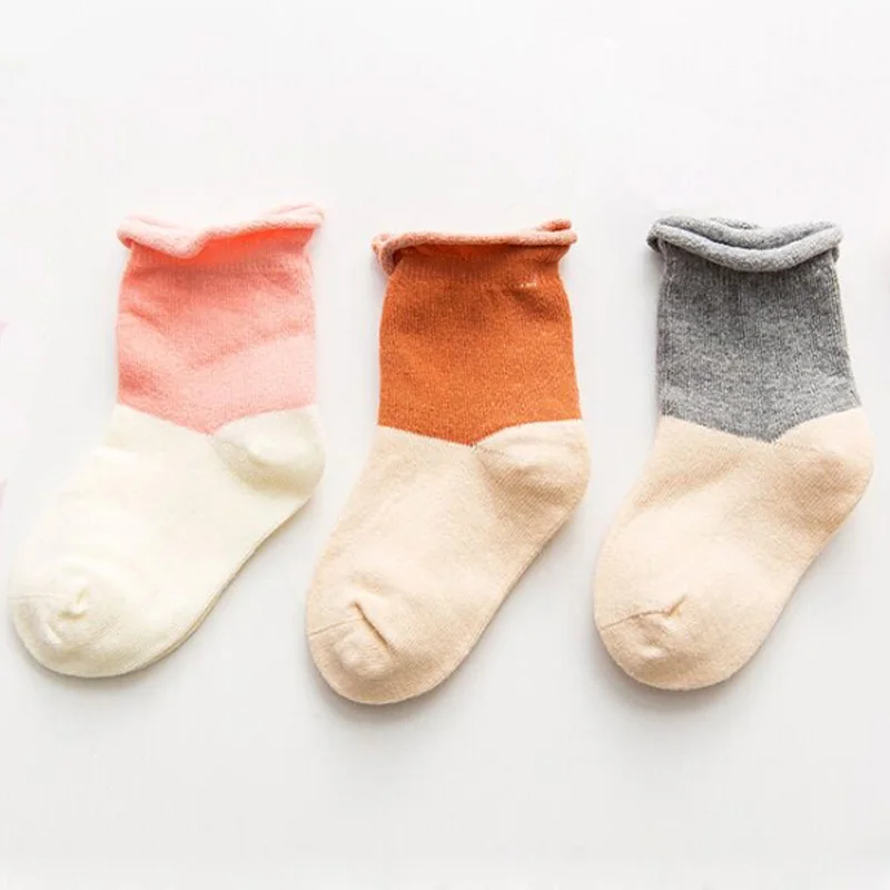3 пары/партия, носки для новорожденных мальчиков и девочек, весенне-осенние повседневные хлопковые носки для малышей от 0 до 24 месяцев - Цвет: Joint Color B