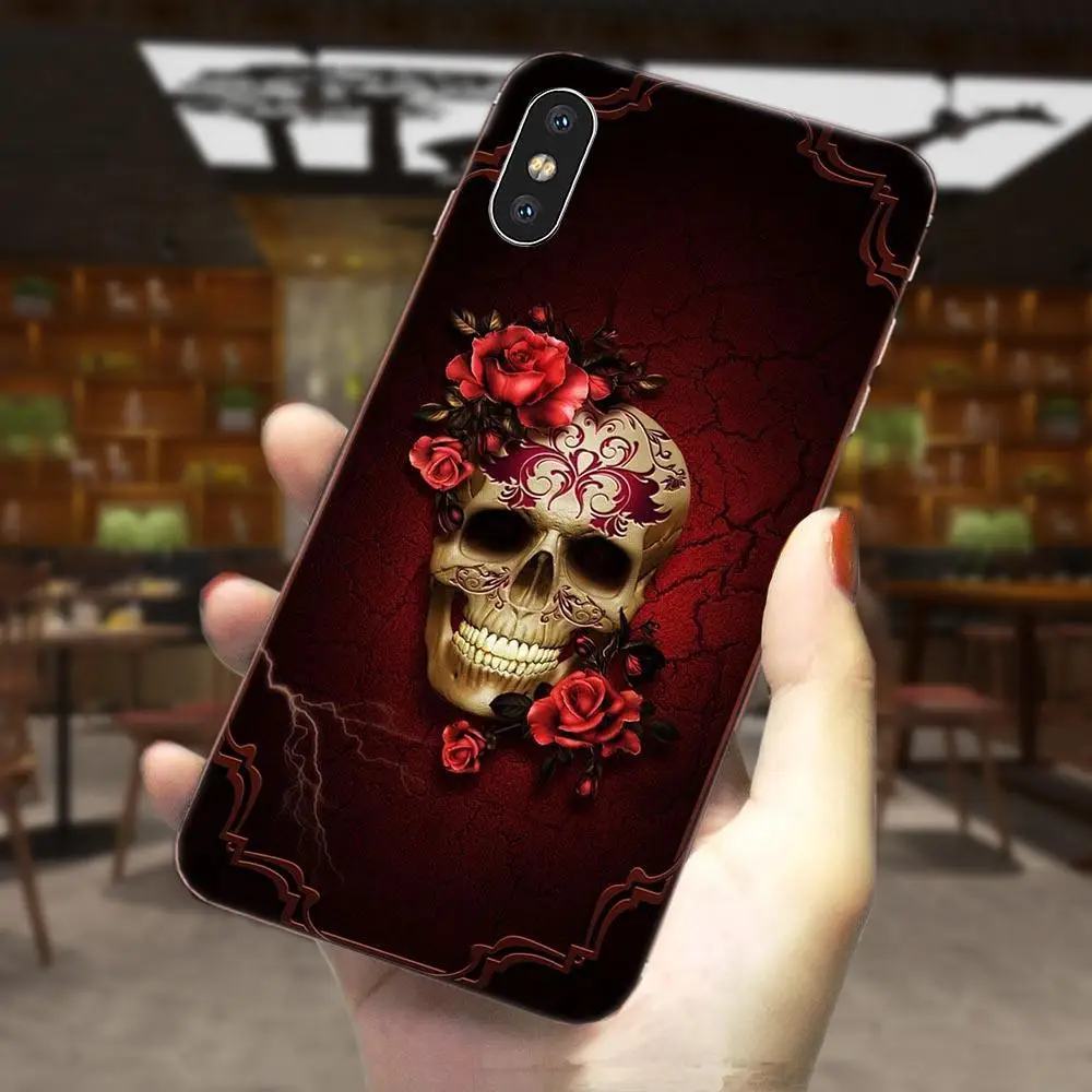 Catrina для маленькой девочки с розами череп для телефона Samsung Galaxy Note 10 A10E A10S A20S A30S A40S A50S A6S A70S A730 A8S M30S S2 S3 плюс в продаже класса люкс - Цвет: as picture