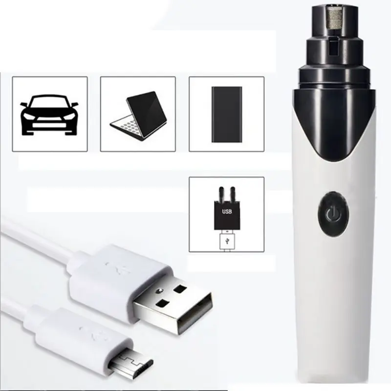 Usb зарядка для домашних животных кошка собака гвозди Шлифовальные машинки для ногтей бесшумные электрические лапы для домашних животных перезаряжаемый триммер для ухода за ногтями T