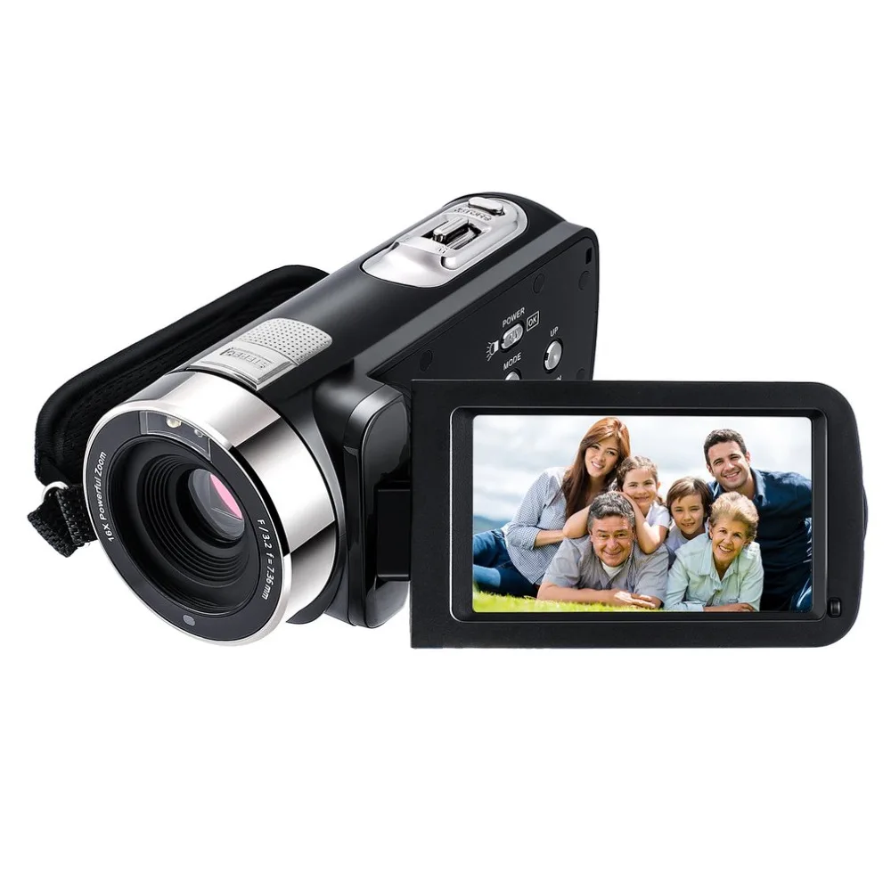 5,0 м HD CMOS сенсор 3,0 дюймов TFT вспышка цифровая камера 24,0 МП FHD ЖК-экран вращения цифровая камера с 16X цифровым зумом