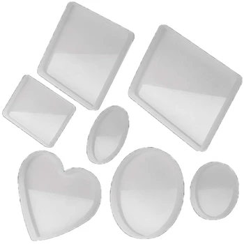 

7 Pack Large Silicone Resin Mold for Phone Album, Desktop Decor, Coasters, Home Decoration, Gift, Epoxy Resin Molds DIY Casting