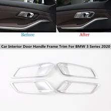 Для BMW 3 серии G20 G28 325 аксессуары для автомобиля внутренняя дверная ручка Накладка рамка Крышка ABS хромированные молдинги украшение для автомобиля