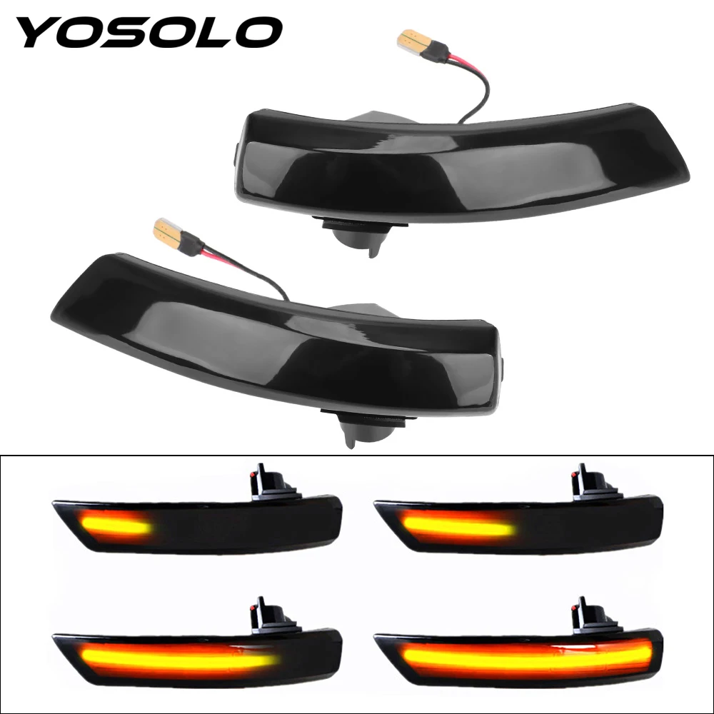 

YOSOLO For Ford Focus 2 3 Mk2 Mk3 Mondeo Mk4 LED Dynamic Turn Signal Light Flowing Side Wing Rearview Mirror Indicator Blinker