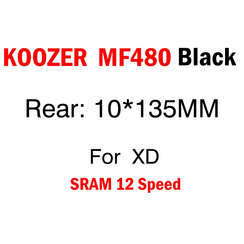 KOOZER MF480 передняя, Задняя Ступица набор 2/4 подшипники 24T трещотка 32 отверстия быстросъемные через ось горный велосипед ступицы для 8 9 10 11S - Цвет: Black 10x135mm XD