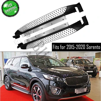 

Fits for KIA Sorento 2015-2020 2Pcs left right running board side steps nerf bar car pedal side stairs