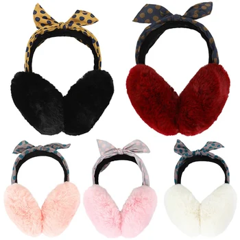 

Cute Warm Earmuffs Winter Faux Fur Fluffy Ear muffs Headphones Headband Glitter Sequin Ear Warmer Accessories Headphones
