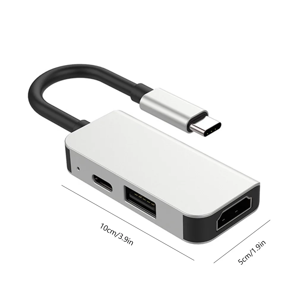 USB3.1 концентратор Тип с разъемами типа C и HD+ USB адаптер 3-в-1 мульти-функциональный ноутбук разветвитель Hub конвертер док