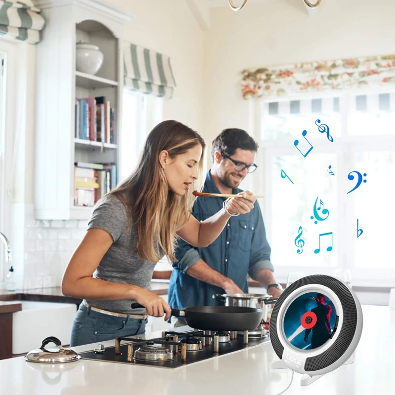 MOOL портативный CD-плеер с Bluetooth настенный fm-радио встроенные HiFi колонки с дистанционным управлением разъем для наушников